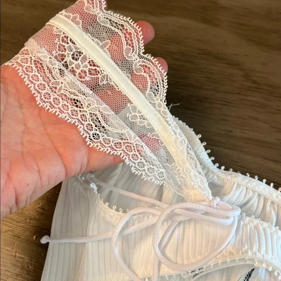 FOR LOVE AND LEMONS DAHLIA WHITE CORSET/BUSTIER LARGE - Picture 15 of 16